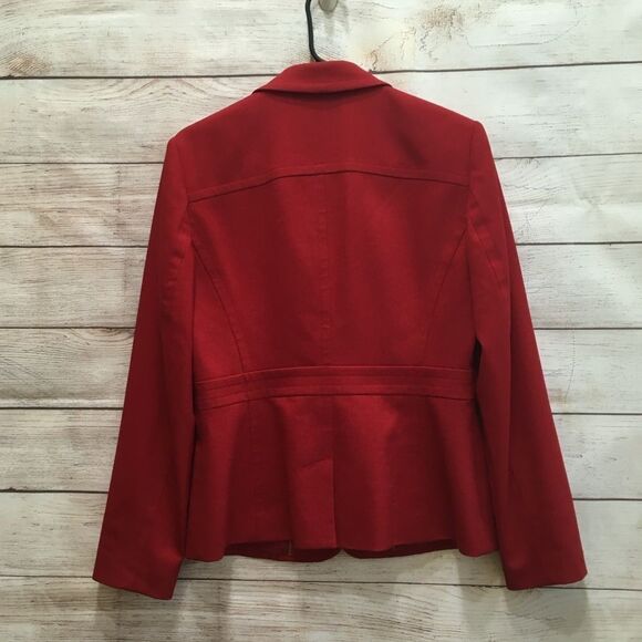 TALBOTS WOOL BLAZER IN RED. MADE IN ITALY - Picture 4 of 7